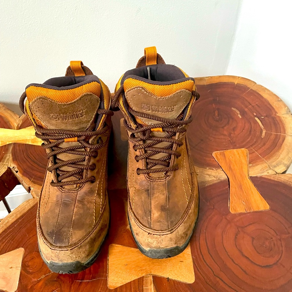 Rockport Works Steel Toe Work Boots Women SZ 8M
